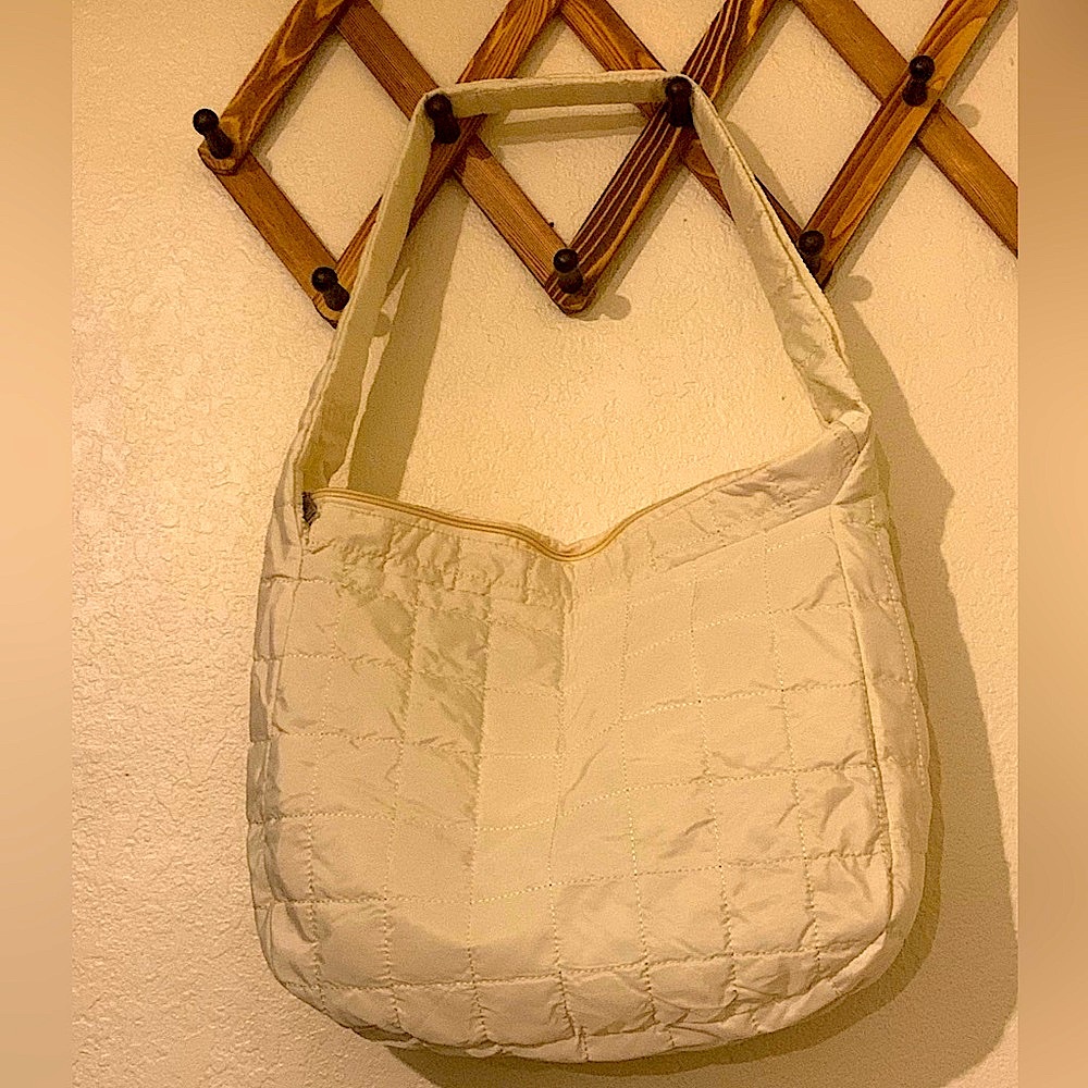 New!! Cream Colored Tote Water Resistant Shoulder Bag